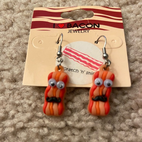 Bacon Earrings - Picture 1 of 3